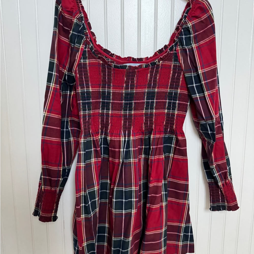 Hill House Red Plaid Nap Dress
